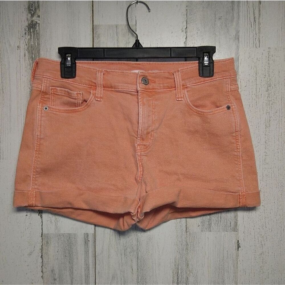 Old Navy Women's Size 4 Orange Denim Boyfriend Shorts